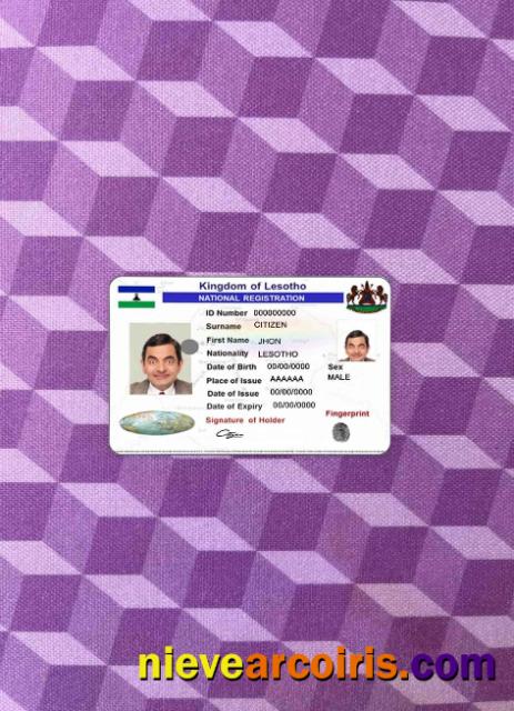 Lesotho national registration photolook